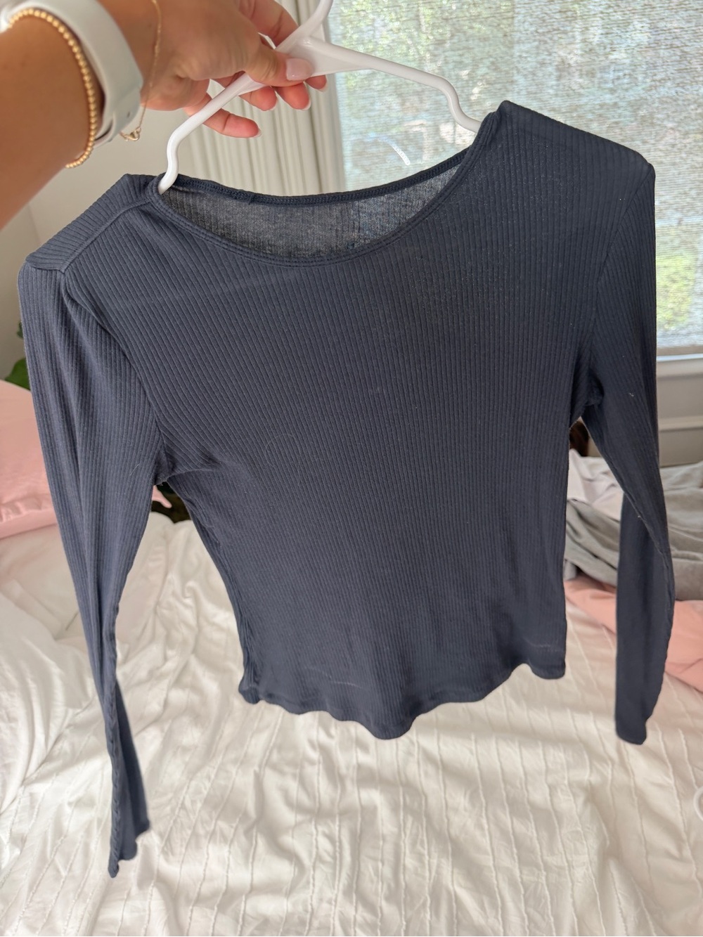 lululemon athletica Ribbed Long-Sleeve Top in Charcoal